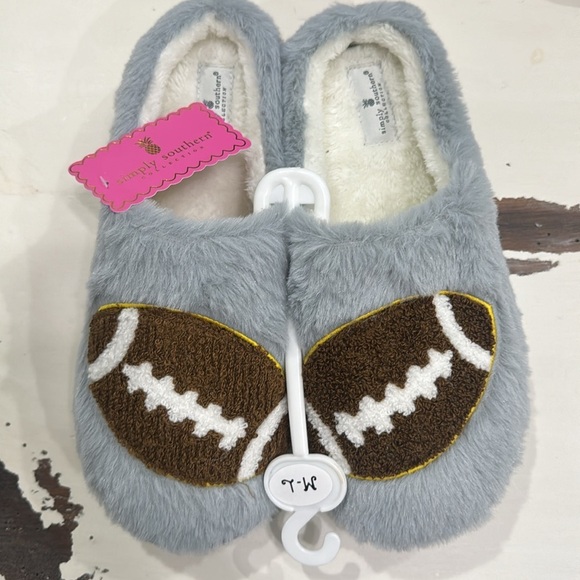 SIMPLY SOUTHERN WOMEN'S FOOTBALL BUNNY SLIPPERS NWT - Picture 2 of 8
